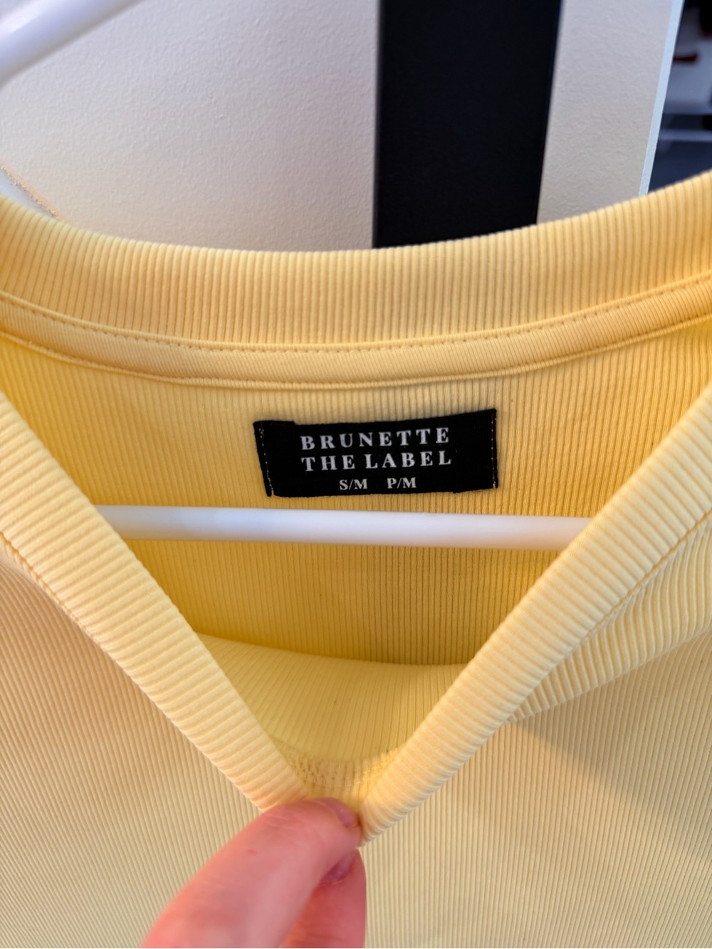 BTL - Yellow Ribbed Tee - Small/Medium - Picture 2 of 2